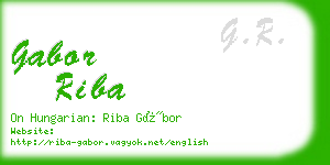 gabor riba business card